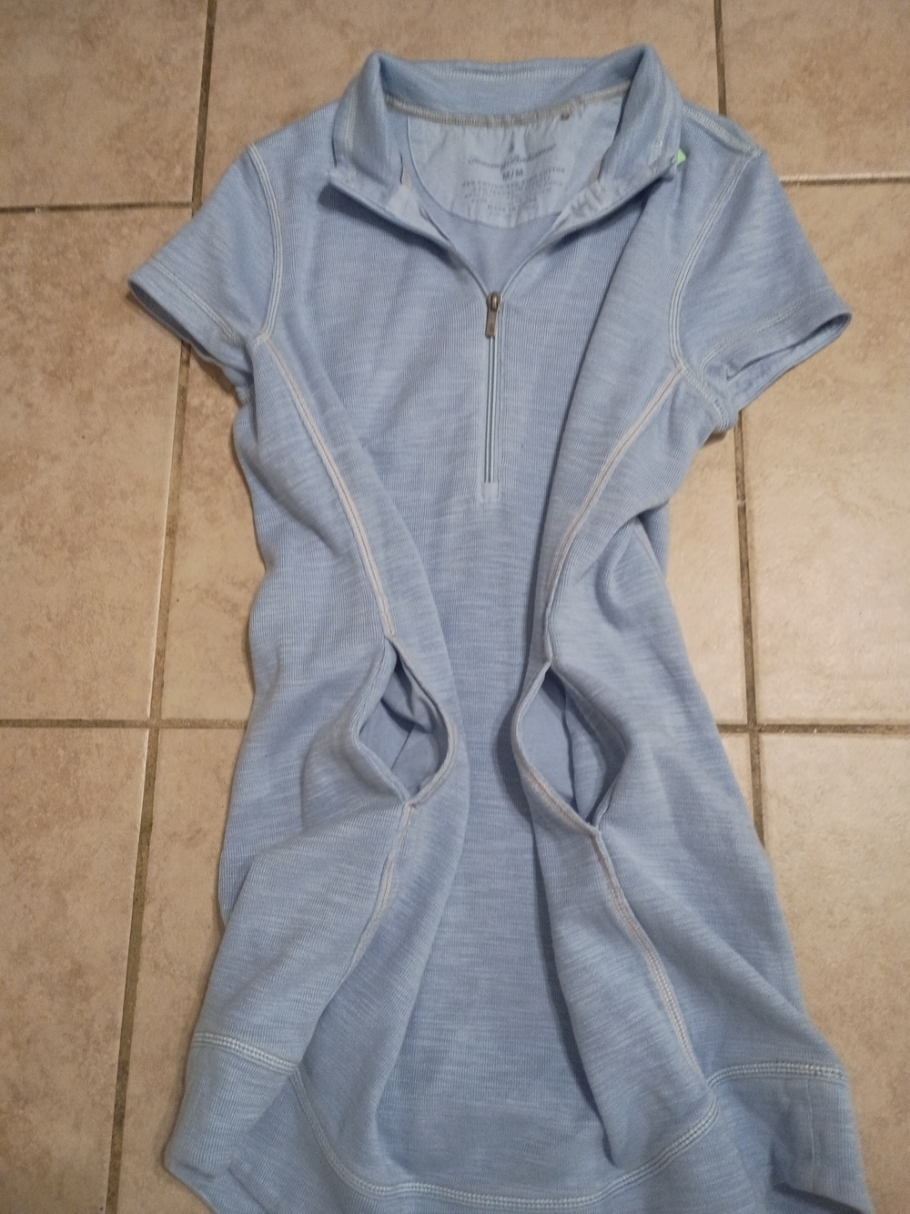 Tommy Bahama Light Blue Half-Zip Pullover - Picture 6 of 11